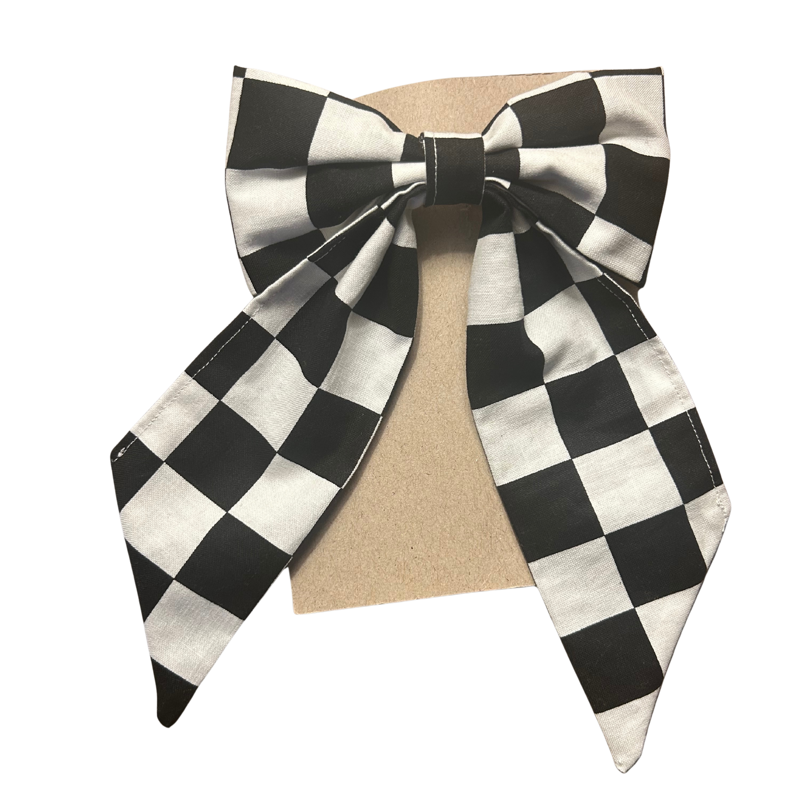 Checkered Flag Hair Bow